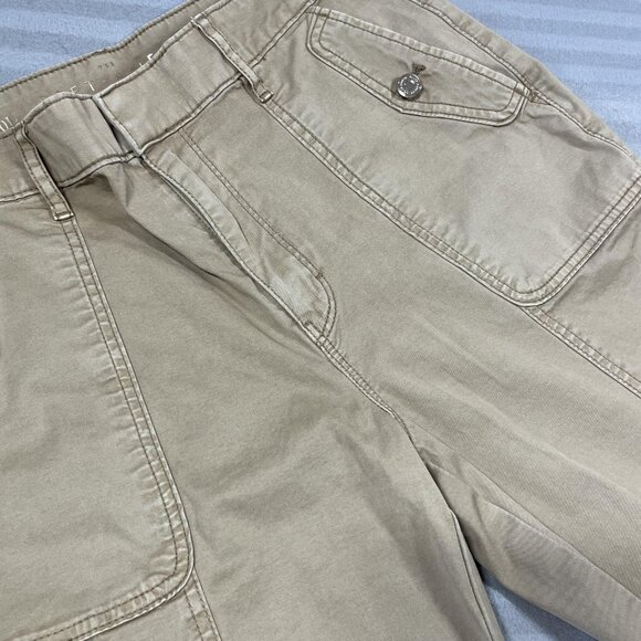 WHBM The Pret-A-Jet Pants Womens 10 Long Khaki High-Rise Utility Straight Leg - Picture 11 of 13